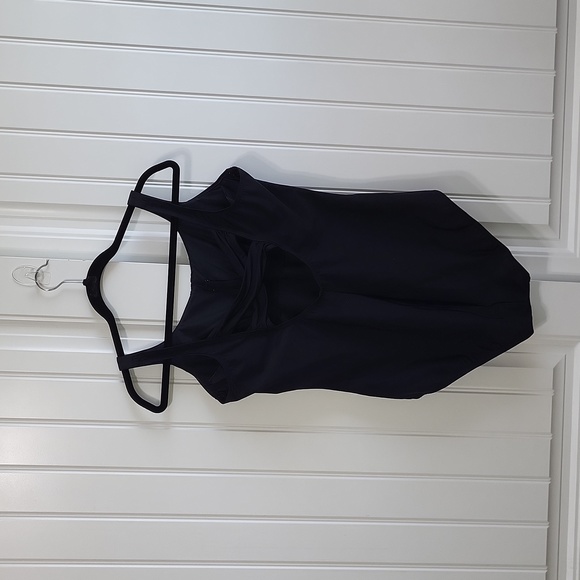 Lands' End Black One-Piece Swimsuit Criss-Cross Back Size 14D - Picture 7 of 8